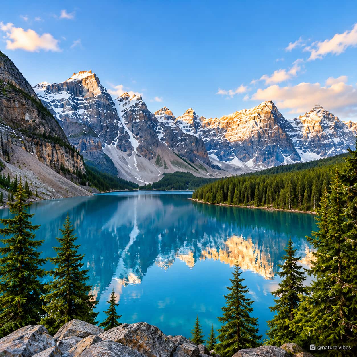 An Instagram-style square photo with a subtle handle watermark in the corner