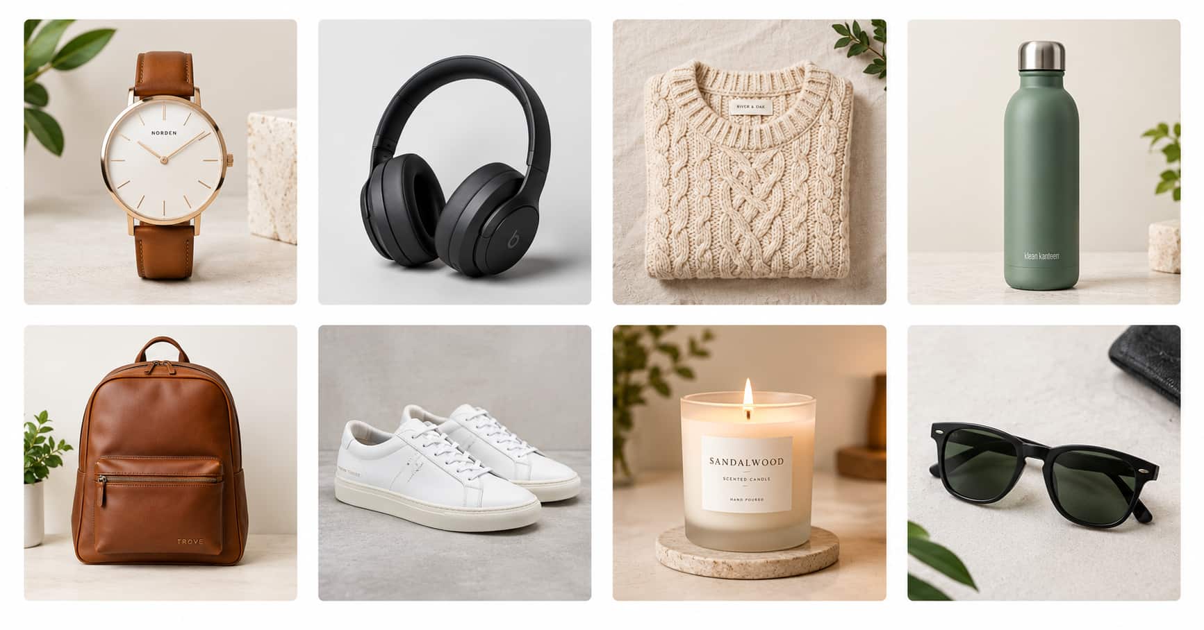A grid of product photos resized to consistent square dimensions for a Shopify store
